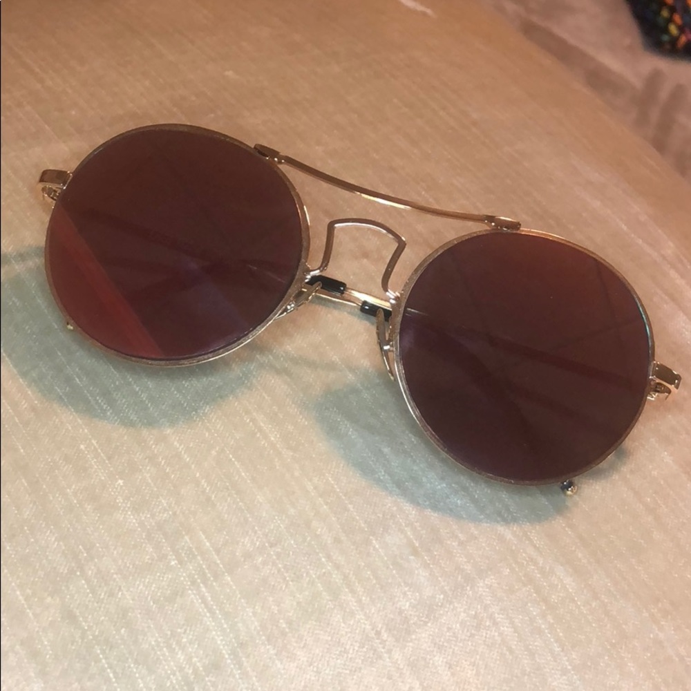 UNIQUE GOLD FRAME & ROSE GOLD LENSE SUNGLASSES